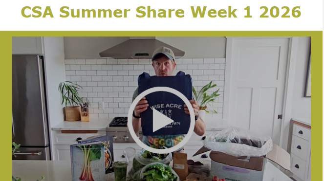 Week 1 CSA Newsletter